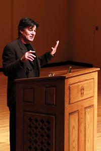 Jill Barrile photo: Poet David Whyte spoke at Mercyhurst College on Sunday as part of the annual Literary Festival.